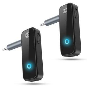 (Upgraded) 2 Pack AUX Bluetooth Adapter for Car, 2 in 1 Bluetooth 5.4 Receiver Transmitter for Car with Display Screen, Handsfree Calls, Wireless Audio Receiver for Home Stereo, Headphones (Upgraded) 2 Pack AUX Bluetooth Adapter for Car, 2 in 1 Bluetooth 5.4 Receiver Transmitter for Car with Display Screen, Handsfree Calls, Wireless Audio Receiver for Home Stereo, Headphones