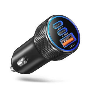 93W USB C Fast Car Charger, 3-Port PD45W Super Fast Type C Car Charger | Dual USB-C Car Phone Charger Adapter, PD45W+PD30W+QC3.0 Cigarette Lighter USB Charger for iPhone 18/17/16,Galaxy,iPad,MacBook 93W USB C Fast Car Charger, 3-Port PD45W Super Fast Type C Car Charger | Dual USB-C Car Phone Charger Adapter, PD45W+PD30W+QC3.0 Cigarette Lighter USB Charger for iPhone 18/17/16,Galaxy,iPad,MacBook