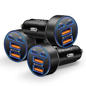 USB C Car Charger, Multi Port 90W Fast Charging Cigarette Lighter Adapter | 3-Pack 4-in-1 Dual USB-C & USB-A Car Phone Power Adapter for iPhone 17/16/15/Pro Max, iPad, Samsung Galaxy S25 USB C Car Charger, Multi Port 90W Fast Charging Cigarette Lighter Adapter | 3-Pack 4-in-1 Dual USB-C & USB-A Car Phone Power Adapter for iPhone 17/16/15/Pro Max, iPad, Samsung Galaxy S25