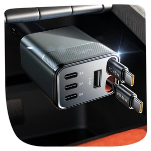 138W Retractable USB C Car Charger Fast Charge 6-Port for iPhone 18 | Dual USB C Cable Car Phone Charger Cigarette Lighter Adapter for iPhone Duo 18 17 16 15 iPad Galaxy Android USB C Device 138W Retractable USB C Car Charger Fast Charge 6-Port for iPhone 18 | Dual USB C Cable Car Phone Charger Cigarette Lighter Adapter for iPhone Duo 18 17 16 15 iPad Galaxy Android USB C Device