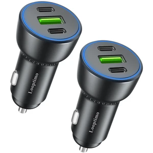 90W USB C Car Charger Multi Ports Adapter Fast Charging for iPhone Duo | 2-Pack 3 in 1 Dual 45W Phone Cigarette Lighter Adapter 12V Type C Plug Car Accessories for iPhone 18 Pro Max 17 16, Android 90W USB C Car Charger Multi Ports Adapter Fast Charging for iPhone Duo | 2-Pack 3 in 1 Dual 45W Phone Cigarette Lighter Adapter 12V Type C Plug Car Accessories for iPhone 18 Pro Max 17 16, Android