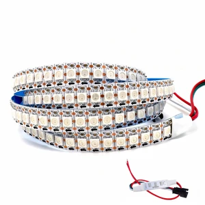 WS2812B LED Strip SMD 5050 Individual Addressable 144Pixels/m 144Pixels WS2812b IC RGB Strip Full Color LED Strip Non-Waterproof DC5V (3.2FT 144led IP30, White PCB) WS2812B LED Strip SMD 5050 Individual Addressable 144Pixels/m 144Pixels WS2812b IC RGB Strip Full Color LED Strip Non-Waterproof DC5V (3.2FT 144led IP30, White PCB)