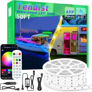 50FT Boat Lights LED Waterproof, 12V Marine Light Strip for Boat, RGB Marine LED Strip 12V with App & Remote for Pontoon Interior and Exterior, Night Fishing Lighting for Jon, Yacht, Kayak, Deck 50FT Boat Lights LED Waterproof, 12V Marine Light Strip for Boat, RGB Marine LED Strip 12V with App & Remote for Pontoon Interior and Exterior, Night Fishing Lighting for Jon, Yacht, Kayak, Deck