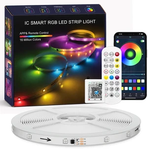 LED Strip Lights 50FT, Smart IC RGB Lights for Bedroom Segmented DIY | Color Changing, Rainbow Chasing Effects, WiFi APP+Voice Control, Music Sync, For Compatible with Alexa & Google Assistant LED Strip Lights 50FT, Smart IC RGB Lights for Bedroom Segmented DIY | Color Changing, Rainbow Chasing Effects, WiFi APP+Voice Control, Music Sync, For Compatible with Alexa & Google Assistant