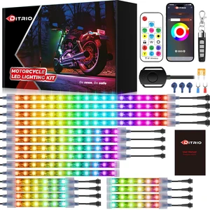 18PCS Motorcycle Underglow Kit with APP/Remote Control,Pixelglow Effect | Motorcycle RGB Lights with Brake Turn Signal , Dual Zone,12V Waterproof Dual Zone for Motorcycles, Golf Carts,UTVs, Boats 18PCS Motorcycle Underglow Kit with APP/Remote Control,Pixelglow Effect | Motorcycle RGB Lights with Brake Turn Signal , Dual Zone,12V Waterproof Dual Zone for Motorcycles, Golf Carts,UTVs, Boats