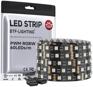 RGBW LED Strip Warm White 16.4ft 60LED DC12V UL Listed IP30 | Black LED Tape PCB 12mm 5050 4 Colors in 1 RGB + 2700K-3000K for Home Decoration(No Adapter or Controller) RGBW LED Strip Warm White 16.4ft 60LED DC12V UL Listed IP30 | Black LED Tape PCB 12mm 5050 4 Colors in 1 RGB + 2700K-3000K for Home Decoration(No Adapter or Controller)