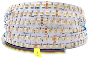 24VDC Highest Density 5-in-1 5050 RGBWW (RGB+Warm White+Daylight) 112LEDs/m Bright RGBCCT LED Strip 16.4FT Dimmable Tape Lights for Bedroom Decor (IP20 Non-Waterproof 12MM Width) 24VDC Highest Density 5-in-1 5050 RGBWW (RGB+Warm White+Daylight) 112LEDs/m Bright RGBCCT LED Strip 16.4FT Dimmable Tape Lights for Bedroom Decor (IP20 Non-Waterproof 12MM Width)