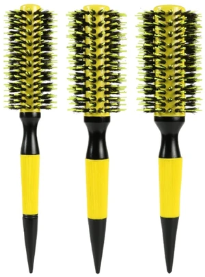 Sxminer 3 in 1 Ceramic & Ionic Bristle Hair Brush Curler/Straightener Round Barrel Hair Brush Set for Women Men Professional Styling Blow Drying Curling with Boar Bristle Scalp Comb (Yellow) Sxminer 3 in 1 Ceramic & Ionic Bristle Hair Brush Curler/Straightener Round Barrel Hair Brush Set for Women Men Professional Styling Blow Drying Curling with Boar Bristle Scalp Comb (Yellow)