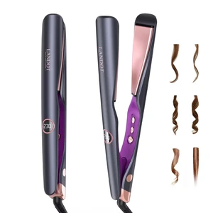 2-in-1 Hair Straightener and Curler, Ceramic Twist Iron Dual Voltage | Flat Curling Iron, Anti-Frizz Ionic, Smooth Glide Floating Plates, 30s Fast Heat-Up, 12 Temps 250-450°F, All Hair Types 2-in-1 Hair Straightener and Curler, Ceramic Twist Iron Dual Voltage | Flat Curling Iron, Anti-Frizz Ionic, Smooth Glide Floating Plates, 30s Fast Heat-Up, 12 Temps 250-450°F, All Hair Types