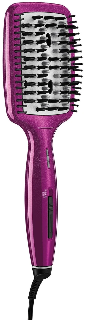 Diamond-Infused Ceramic Smoothing Hot Brush/Straightening Brush, Pink, 400 Degree High-Heat with 3 Settings Diamond-Infused Ceramic Smoothing Hot Brush/Straightening Brush, Pink, 400 Degree High-Heat with 3 Settings