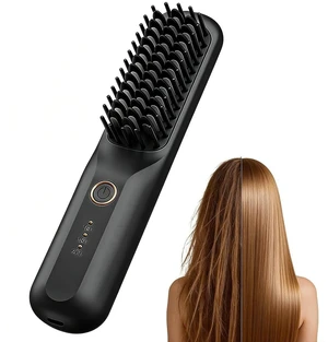 2026 Cordless Anti-Frizz Hot Hair Brush Quick Styling for On-the-Go | Fast Heat, Ionic & Ceramic Hair Care with 3 Adjustable Heat Settings, Type-C 2026 Cordless Anti-Frizz Hot Hair Brush Quick Styling for On-the-Go | Fast Heat, Ionic & Ceramic Hair Care with 3 Adjustable Heat Settings, Type-C