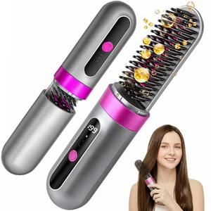 Cordless Hair Straightener, Portable Travel Ionic Hair Straightening Brush | 3 Temp Settings, MCH Ceramic Fast Heating for Smooth Hair, Rechargeable Battery, Anti-Scald Cordless Hair Straightener, Portable Travel Ionic Hair Straightening Brush | 3 Temp Settings, MCH Ceramic Fast Heating for Smooth Hair, Rechargeable Battery, Anti-Scald
