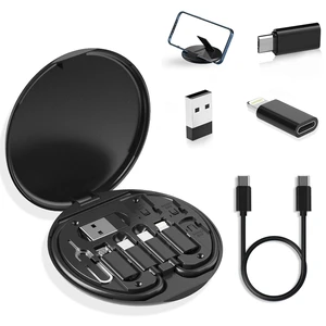 Multi Charging Adapter Cable Kit, Sim Card Conversion Set, USB C to Micro Adapter and Phone Holder for Traveling Multi Charging Adapter Cable Kit, Sim Card Conversion Set, USB C to Micro Adapter and Phone Holder for Traveling