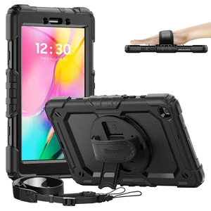 Case for Samsung Galaxy Tab A 8.0 2019 SM-T290/ T295/ T297, Black | Full-Body Protective Case with Screen Protector, 360° Rotating Swivel Stand/Handle Shoulder Strap Case for Kids Students Case for Samsung Galaxy Tab A 8.0 2019 SM-T290/ T295/ T297, Black | Full-Body Protective Case with Screen Protector, 360° Rotating Swivel Stand/Handle Shoulder Strap Case for Kids Students