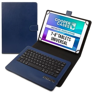 Infinite Executive Universal Tablet Keyboard Case for 7, 7.9, 8 inch | Tablet Case with Keyboard & 2-in-1 Leather Folio Cover | Bluetooth, Wireless, Hotkeys | Android, Windows, iPadOS (Blue) Infinite Executive Universal Tablet Keyboard Case for 7, 7.9, 8 inch | Tablet Case with Keyboard & 2-in-1 Leather Folio Cover | Bluetooth, Wireless, Hotkeys | Android, Windows, iPadOS (Blue)