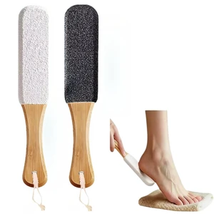 2-Pack Professional Pedicure Foot File with Wooden Handle & Pumice Stone - Callus Remover for Feet & Hands, Foot Scrubber for Dead Skin, Dry Rough Feet, Cracked Heels and Corns 2-Pack Professional Pedicure Foot File with Wooden Handle & Pumice Stone - Callus Remover for Feet & Hands, Foot Scrubber for Dead Skin, Dry Rough Feet, Cracked Heels and Corns