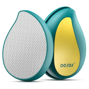 Glass Foot Scrubber | Professional Foot File Callus Remover Premium Pumice Stone Pedicure Tools for Feet with Protective Cover - Green Glass Foot Scrubber | Professional Foot File Callus Remover Premium Pumice Stone Pedicure Tools for Feet with Protective Cover - Green