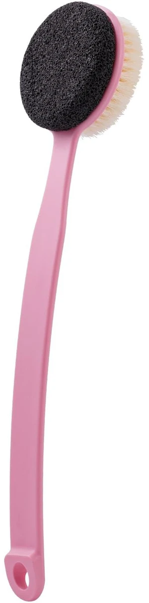 Pumice Stone Brush for Feet with 13.7" Long Handle, 2-in-1 Shower Foot Scrubber Callus Remover Pedicure Tool, Dead Skin Remover, Back Scrubber Body Brush for Shower Deep Cleansing, Pink Pumice Stone Brush for Feet with 13.7" Long Handle, 2-in-1 Shower Foot Scrubber Callus Remover Pedicure Tool, Dead Skin Remover, Back Scrubber Body Brush for Shower Deep Cleansing, Pink