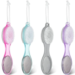 4 Pcs Foot Brush for Shower 4 in 1 Foot Scrub Brush | 4 in 1 Foot Brush and Pumice Stone for Shower Pedicure Feet Exfoliator for Foot Care, Dead Skin Remover 4 Pcs Foot Brush for Shower 4 in 1 Foot Scrub Brush | 4 in 1 Foot Brush and Pumice Stone for Shower Pedicure Feet Exfoliator for Foot Care, Dead Skin Remover