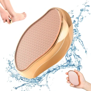 Glass Foot File Callus Remover, Crystal Foot Scrubber Pedicure Tool | Portable Foot Scraper for Cracked Heel, Glass Pumice Stone for Wet and Dry Use - Shinning Golden Glass Foot File Callus Remover, Crystal Foot Scrubber Pedicure Tool | Portable Foot Scraper for Cracked Heel, Glass Pumice Stone for Wet and Dry Use - Shinning Golden
