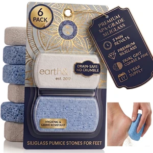 Pumice Stone for Feet Callus Remover: 6Pk Siliglass Foot Scrubber | Results in minutes. 100% hygienic Siliglass foamed glass won't snap or crumble. Erases dead skin and cracked heels. Pumice Stone for Feet Callus Remover: 6Pk Siliglass Foot Scrubber | Results in minutes. 100% hygienic Siliglass foamed glass won't snap or crumble. Erases dead skin and cracked heels.