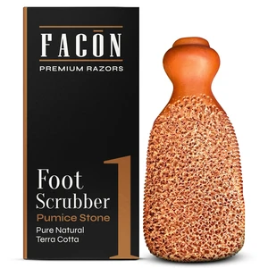 Pumice Stone for Feet Callus Remover - Terra-Cotta Foot Scrubber with 2 Sides, 100% Pure Natural Foot Pumice Stone, Pedicure Pumice Stone Scrubber, Foot Exfoliator, Removes Calluses & Dead Skin Pumice Stone for Feet Callus Remover - Terra-Cotta Foot Scrubber with 2 Sides, 100% Pure Natural Foot Pumice Stone, Pedicure Pumice Stone Scrubber, Foot Exfoliator, Removes Calluses & Dead Skin
