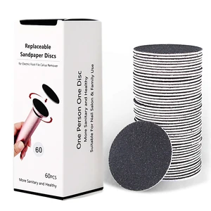 60pcs Replaceable Sandpaper Refill Discs for Electric Foot File Callus Remover Hard Dry Dead Skin Removal (Coarse 60 Grit) 60pcs Replaceable Sandpaper Refill Discs for Electric Foot File Callus Remover Hard Dry Dead Skin Removal (Coarse 60 Grit)