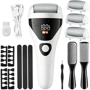 Electric Foot File Callus Remover for Feet, Rechargeable | IPX7 waterproof wet dry use, 3 grinding heads, LED display, Type-C rechargeable pedicure tool for dead skin and cracked heels Electric Foot File Callus Remover for Feet, Rechargeable | IPX7 waterproof wet dry use, 3 grinding heads, LED display, Type-C rechargeable pedicure tool for dead skin and cracked heels