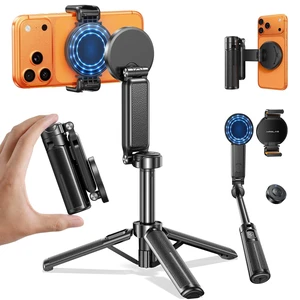 Max 17" MRGLAS Magnetic Mini Tripod Selfie Stick for iPhone4.5" Pocket | 17" Max Extendable4.5" Pocket Stand with Wireless Remote, Detachable Clamp, 360° Rotatable for MagSafe Max 17" MRGLAS Magnetic Mini Tripod Selfie Stick for iPhone4.5" Pocket | 17" Max Extendable4.5" Pocket Stand with Wireless Remote, Detachable Clamp, 360° Rotatable for MagSafe