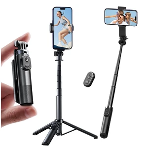 Mini Selfie Stick Tripod, Pocket Flex Tripod i-Phone Android Phone Grip, Portable Small Size Travel Compact Phone Selfie Stick with Remote, Handheld Metal Mount Live Streaming, Video Recording (A07) Mini Selfie Stick Tripod, Pocket Flex Tripod i-Phone Android Phone Grip, Portable Small Size Travel Compact Phone Selfie Stick with Remote, Handheld Metal Mount Live Streaming, Video Recording (A07)