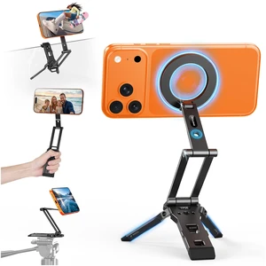 Magnetic Phone Tripod for iPhone 18Duo, with Arca-Swiss & 1/4" Screw | Multi-adjustment, Cell Phone Stand for MagSafe, Fold Hook, Fits Vlog, Creators, Live streaming, Women Men Gift, Selfie Magnetic Phone Tripod for iPhone 18Duo, with Arca-Swiss & 1/4" Screw | Multi-adjustment, Cell Phone Stand for MagSafe, Fold Hook, Fits Vlog, Creators, Live streaming, Women Men Gift, Selfie