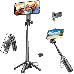 Magnetic Small Selfie Stick for iPhone,4 in 1 Multifunctional Portable Selfie Sticks Retractable Cell Phone Travel Tripod with Remote Control, Mini Phone Tripod for iPhone 17/16/15/14/13/12 Series Magnetic Small Selfie Stick for iPhone,4 in 1 Multifunctional Portable Selfie Sticks Retractable Cell Phone Travel Tripod with Remote Control, Mini Phone Tripod for iPhone 17/16/15/14/13/12 Series