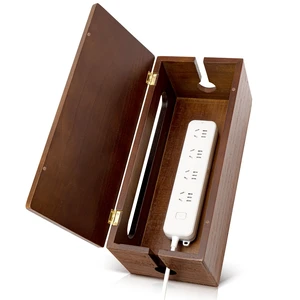 Large Wooden Cable Management Box, Power Strip Cord Organizer Box | Electrical Hiding TV Wires, Desk & Floor Cables, Cord Hider for Office Living Room Bedroom, Cable Organizer for Desk Large Wooden Cable Management Box, Power Strip Cord Organizer Box | Electrical Hiding TV Wires, Desk & Floor Cables, Cord Hider for Office Living Room Bedroom, Cable Organizer for Desk