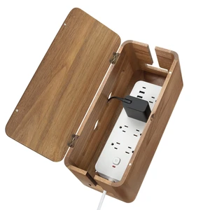 Acacia Wood Cord Management Box, Magnetic Lid, Hide Cable & Cord Organizer | Ventilated Cable Management Box, Under Desk Cord Hider for Office Desk & Floor, Cable Organizer for Power Strip and Cords Acacia Wood Cord Management Box, Magnetic Lid, Hide Cable & Cord Organizer | Ventilated Cable Management Box, Under Desk Cord Hider for Office Desk & Floor, Cable Organizer for Power Strip and Cords