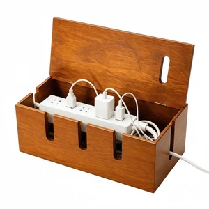 Large Cable Management Box, Wooden Cord Hider & Organizer, Office Under Desk Cable Storage Box for Wire, Cord Hider Box for Power Strip, Electrical Hiding, TV Wires, Desk & Floor Cables Large Cable Management Box, Wooden Cord Hider & Organizer, Office Under Desk Cable Storage Box for Wire, Cord Hider Box for Power Strip, Electrical Hiding, TV Wires, Desk & Floor Cables