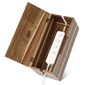 Acacia Wood Cable Management Box - Cord Hider&Organizer for TV Wires | Power Strip, Electrical Hiding, Desk & Floor Cables - Solution Wire Storage Solution for Office, Bedroom, Living Room Acacia Wood Cable Management Box - Cord Hider&Organizer for TV Wires | Power Strip, Electrical Hiding, Desk & Floor Cables - Solution Wire Storage Solution for Office, Bedroom, Living Room