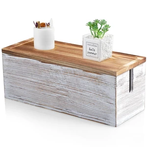 Large Cable Management Box, White Washed Wood Cord Organizer Box for Desk, Floor, Office to Hide Extension Cords Power Stripes Surge Protectors Chargers Wires Large Cable Management Box, White Washed Wood Cord Organizer Box for Desk, Floor, Office to Hide Extension Cords Power Stripes Surge Protectors Chargers Wires