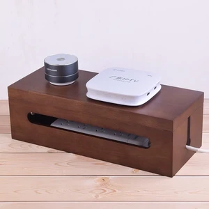 Cable Management Box, Solid Wood Cord Hider, Large Wire Organizer | Wooden cord hider box for power strip, router, TV, desk. Ventilated wire organizer keeps cables tidy, child & pet safe. Cable Management Box, Solid Wood Cord Hider, Large Wire Organizer | Wooden cord hider box for power strip, router, TV, desk. Ventilated wire organizer keeps cables tidy, child & pet safe.