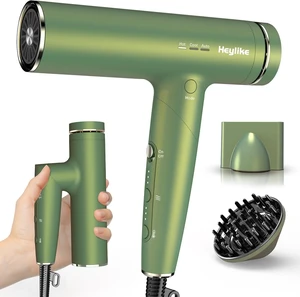 High-Speed Plasma Ion Hair Dryer, Foldable 1500W Professional Blow Dryer | Lightweight 110,000RPM Brushless Motor, Low Noise, 3Temp/3Speed, Magnetic Nozzle&Diffuser,Thermo-Control for Women,Men,Travel High-Speed Plasma Ion Hair Dryer, Foldable 1500W Professional Blow Dryer | Lightweight 110,000RPM Brushless Motor, Low Noise, 3Temp/3Speed, Magnetic Nozzle&Diffuser,Thermo-Control for Women,Men,Travel