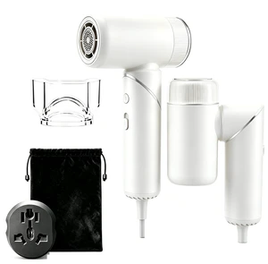 Foldable Travel Hair Dryer, Dual Voltage Mini High-Speed Ionic Blow Dryer, Portable Pocket Compact Lightweight Hairdryer for Home & Travel European International 100-240V (White) Foldable Travel Hair Dryer, Dual Voltage Mini High-Speed Ionic Blow Dryer, Portable Pocket Compact Lightweight Hairdryer for Home & Travel European International 100-240V (White)