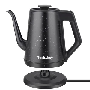 Gooseneck Electric Kettle 1L, 1000W Stainless Steel, Black | Precise Pour Over Coffee & Tea, Auto Shut-Off, BPA-Free, Black Star Design, for Dorm & Office Gooseneck Electric Kettle 1L, 1000W Stainless Steel, Black | Precise Pour Over Coffee & Tea, Auto Shut-Off, BPA-Free, Black Star Design, for Dorm & Office