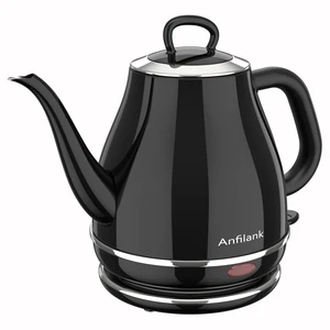Electric Gooseneck Kettle, 1L 1500W Fast Boil, 100% Stainless Steel BPA Free Pour-Over Coffee & Tea Kettle, Water Boiler with Auto Shut & Boil-Dry Protection, Black Electric Gooseneck Kettle, 1L 1500W Fast Boil, 100% Stainless Steel BPA Free Pour-Over Coffee & Tea Kettle, Water Boiler with Auto Shut & Boil-Dry Protection, Black