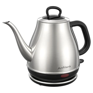 Electric Gooseneck Kettle, 1L 1500W Fast Boil, 100% Stainless Steel BPA Free Pour-Over Coffee & Tea Kettle, Water Boiler with Auto Shut & Boil-Dry Protection, Silver Electric Gooseneck Kettle, 1L 1500W Fast Boil, 100% Stainless Steel BPA Free Pour-Over Coffee & Tea Kettle, Water Boiler with Auto Shut & Boil-Dry Protection, Silver