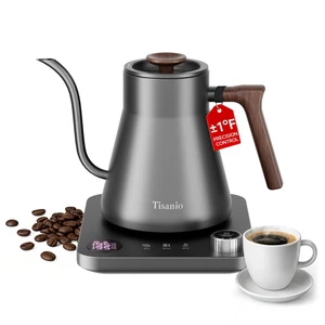 Gooseneck Electric Kettle with Temperature Control, 0.9L, Gray Wood | ±1°F Precision Pour Over Kettle, LCD Dual Display, Smart Two-Stage Heating, 2H Keep Warm, 304 Stainless Steel Interior Gooseneck Electric Kettle with Temperature Control, 0.9L, Gray Wood | ±1°F Precision Pour Over Kettle, LCD Dual Display, Smart Two-Stage Heating, 2H Keep Warm, 304 Stainless Steel Interior