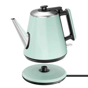 Small Gooseneck Electric Kettle 0.9L, 1000W, Pour Over, Green | 304 Stainless Steel BPA Free, Fast Boiling, Vintage Design, Auto Shut-Off, Dry Boil Protection, For Dorm Office Tea Coffee Small Gooseneck Electric Kettle 0.9L, 1000W, Pour Over, Green | 304 Stainless Steel BPA Free, Fast Boiling, Vintage Design, Auto Shut-Off, Dry Boil Protection, For Dorm Office Tea Coffee