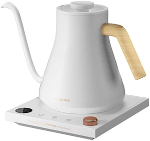 Electric Kettles, Gooseneck Electric Kettle, ±1 Temperature Control, Stainless Steel Inner, Quick Heating, for Pour Over Coffee, Brew Tea, Boil Hot Water, 0.9L (White) Electric Kettles, Gooseneck Electric Kettle, ±1 Temperature Control, Stainless Steel Inner, Quick Heating, for Pour Over Coffee, Brew Tea, Boil Hot Water, 0.9L (White)