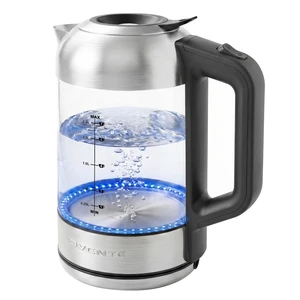 1.8L Glass Electric Kettle Water Boiler, Silver KG751S | 1500W Fast Boiling, Easy Fill Lid, Borosilicate Glass, BPA-Free, Blue LED, Auto Shut-Off, Boil-Dry Protection, Cordless 1.8L Glass Electric Kettle Water Boiler, Silver KG751S | 1500W Fast Boiling, Easy Fill Lid, Borosilicate Glass, BPA-Free, Blue LED, Auto Shut-Off, Boil-Dry Protection, Cordless