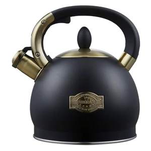 Stove Top Whistling Tea Kettle- Stainless Steel Teakettle Teapot with Ergonomic Handle 2.6 Quart(Black) Stove Top Whistling Tea Kettle- Stainless Steel Teakettle Teapot with Ergonomic Handle 2.6 Quart(Black)