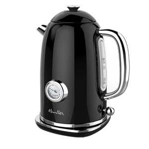 Electric Kettle, 1.8L Retro Electric Tea Kettle with Thermometer, 1500W Stainless Steel Hot Water Kettle Electric with LED Indicator, Fast Boiling, Cordless, Auto Shut-Off, Black Electric Kettle, 1.8L Retro Electric Tea Kettle with Thermometer, 1500W Stainless Steel Hot Water Kettle Electric with LED Indicator, Fast Boiling, Cordless, Auto Shut-Off, Black