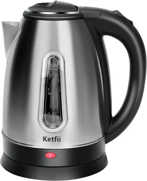 Electric Kettle 1.8 L, 304 Stainless Steel with Water Window 1100W | Fast Boiling Best For Coffee & Tea, Hot Water Boiler with LED Light, Auto Shut Off, Boil-Dry Protection, LED Light, BPA-Free Electric Kettle 1.8 L, 304 Stainless Steel with Water Window 1100W | Fast Boiling Best For Coffee & Tea, Hot Water Boiler with LED Light, Auto Shut Off, Boil-Dry Protection, LED Light, BPA-Free